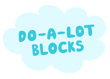 Do-A-Lot Blocks written on cloud